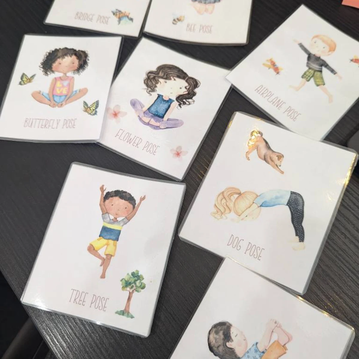 Complete yoga cards collection spread out beautifully